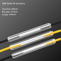50x Çift iğneli Drop Kablo Ek Koruyucu 5.5x60mm